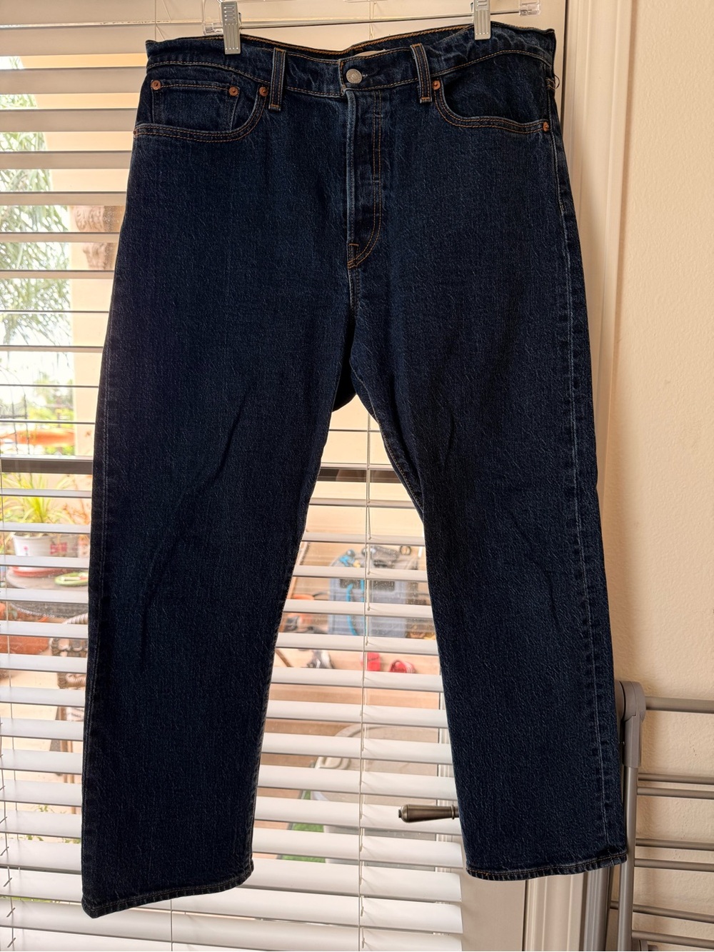 LEVIS WEDGIE STRAIGHT Womens Dark Blue Straight-Leg Jeans